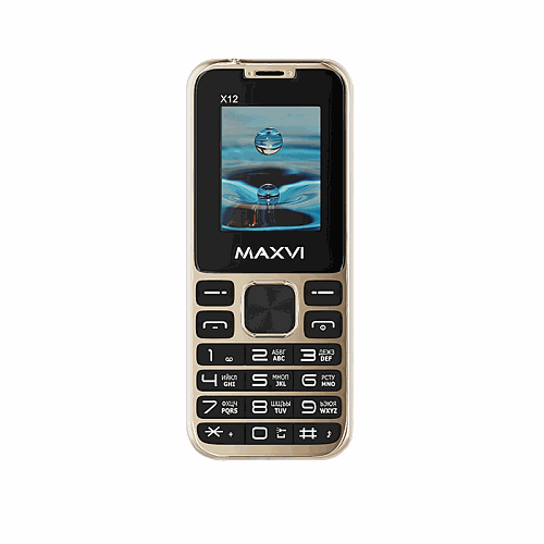 Мобильный телефон MAXVI X12 metallic Gold