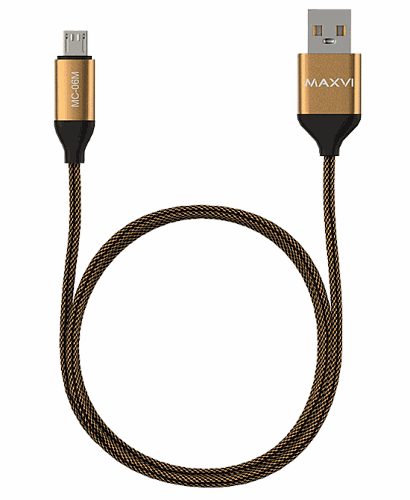 Кабель передачи данных MAXVI MC-06M USB - microUSB 2 gold