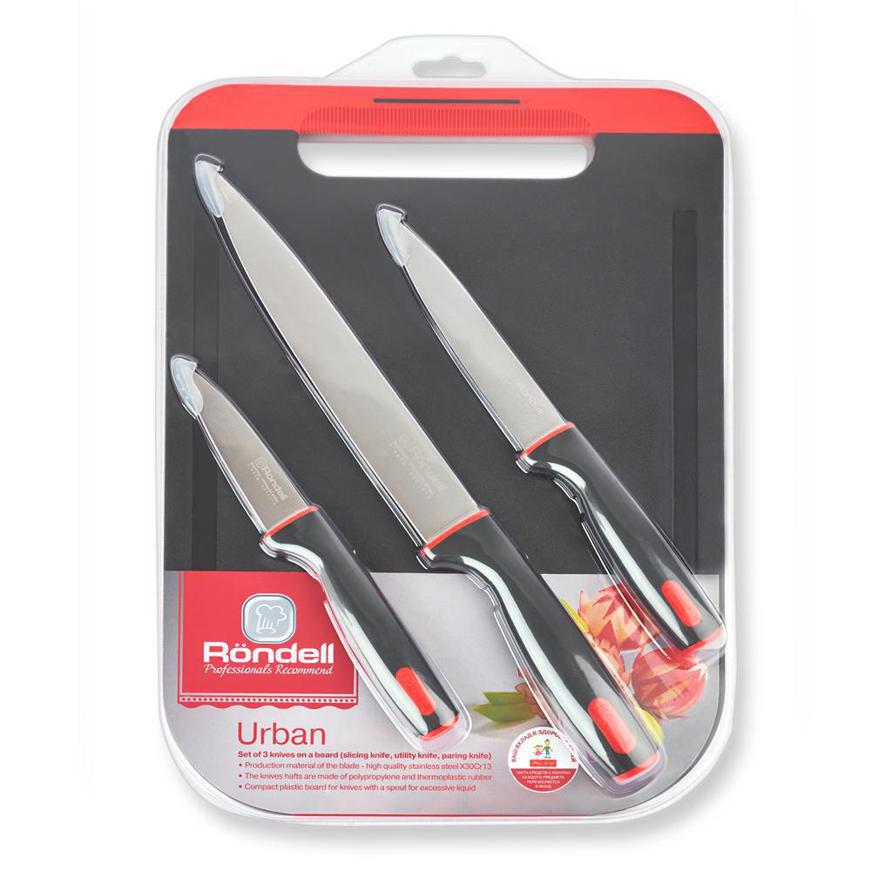 Набор ножей RONDELL RD-1010 Urban 3 шт+доска
