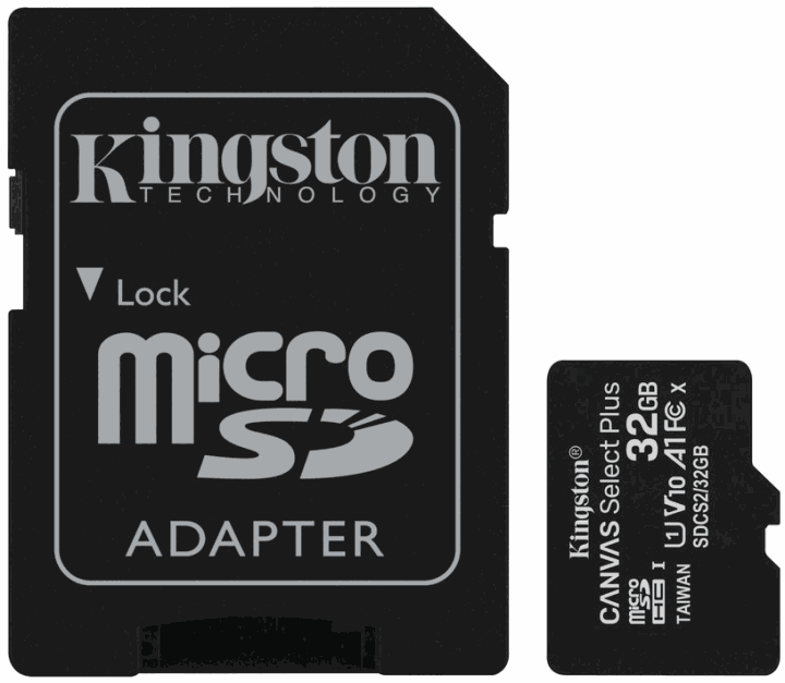 Карта памяти KINGSTON MicroSDHC 32GB Canvas Plus A1 Class10 UHS-I