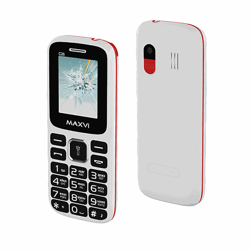 Мобильный телефон MAXVI C26 (white-red)