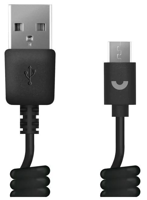 Кабель PRIME LINE USB - micro USB, 1.5м, витой, черный