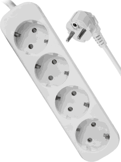 Удлинитель DEFENDER (99225)E418 1.8 m 4 роз white