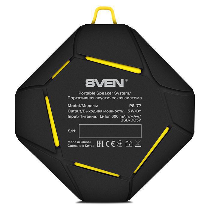 Акустическая система SVEN PS-77 1.0 Bluetooth black/yellow