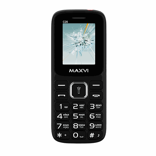 Мобильный телефон MAXVI C26 (black-red)