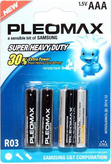 Батарейка PLEOMAX R03 блистер 1x4 шт