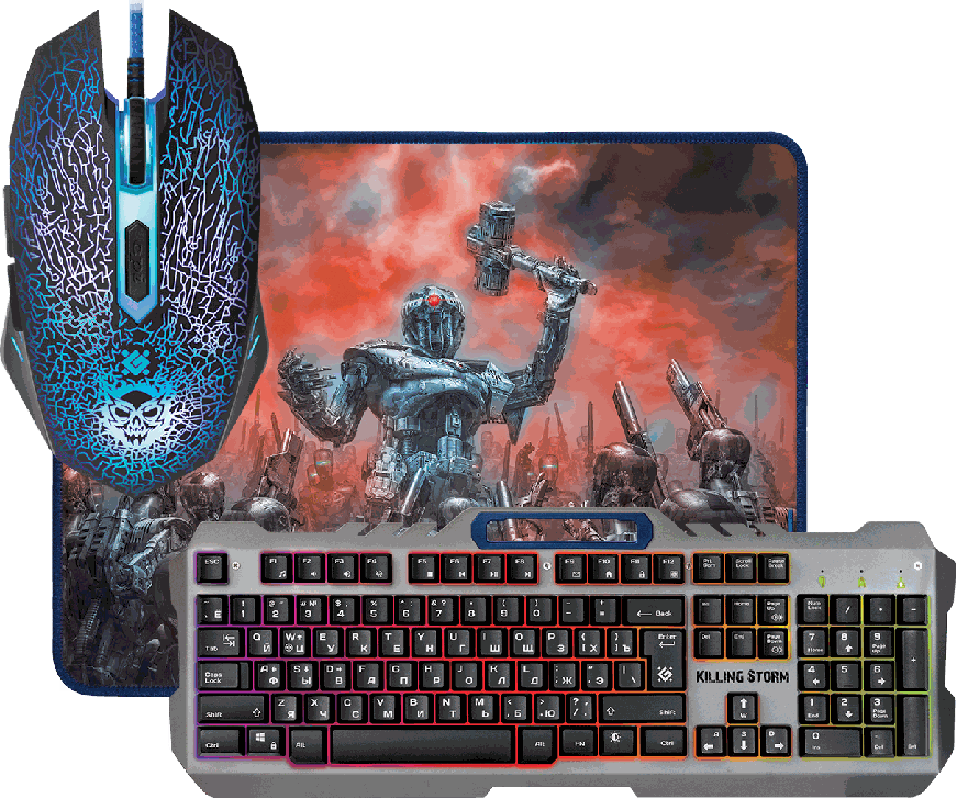 Набор DEFENDER (52013)Killing Storm MKP-013L мышь+клавиатура+коврик