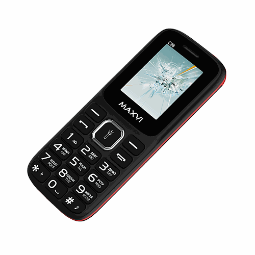 Мобильный телефон MAXVI C26 (black-red)