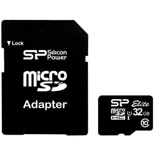 Карта памяти SILICON POWER microSDHC 32 GB Class 10 UHS-I Elite + ad
