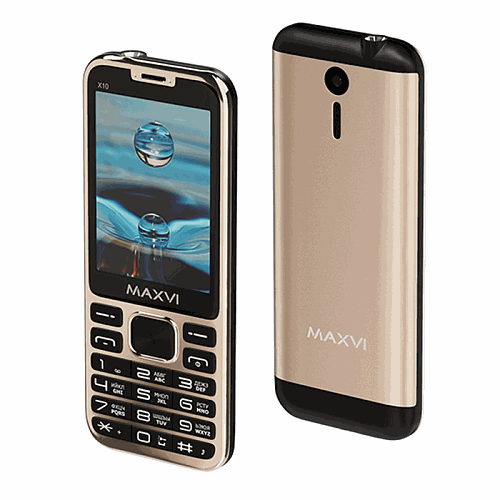 Мобильный телефон MAXVI X10 metallic Gold