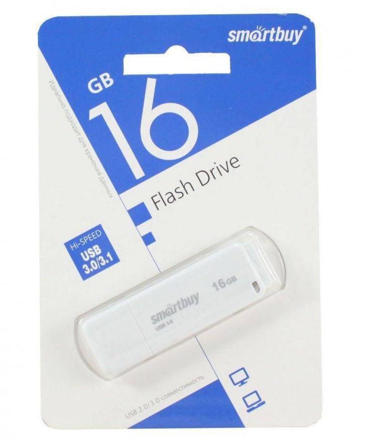 Флеш-драйв SmartBuy 16Gb LM05 белый (USB 3.0)