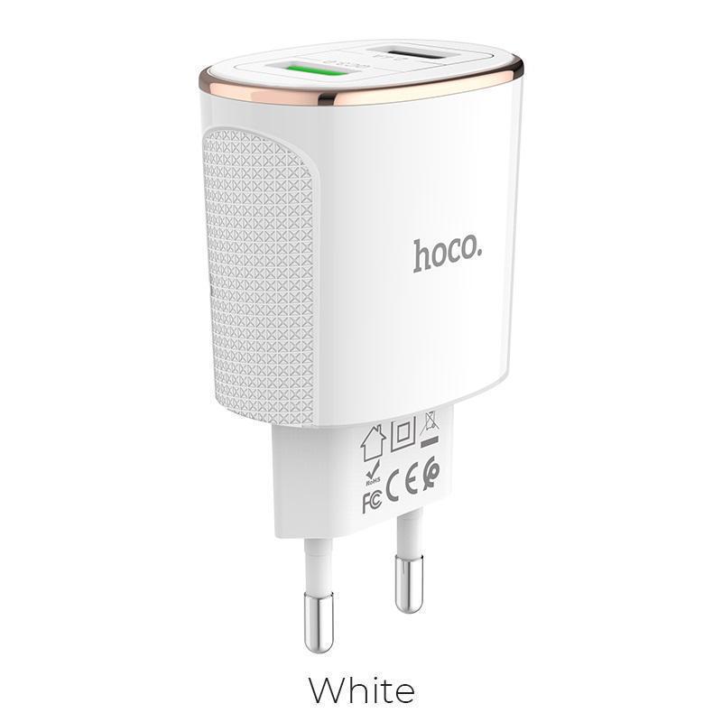 Зарядное устройство HOCO C60A 2USB 3.0A QC3.0 с IC (White)