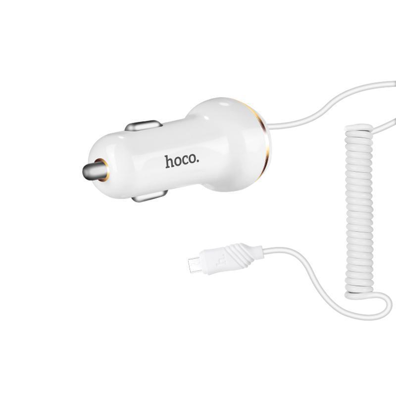 Автомобильное зарядное устройство HOCO Z14 micro USB series 3.4A White