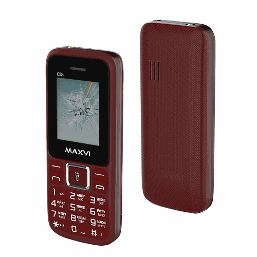 Мобильный телефон MAXVI C3n (wine red)