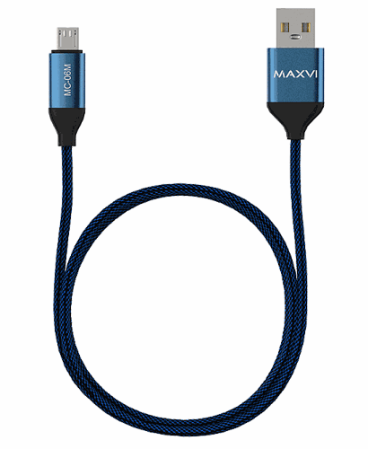 Кабель передачи данных MAXVI MC-06M USB - microUSB 2A blue
