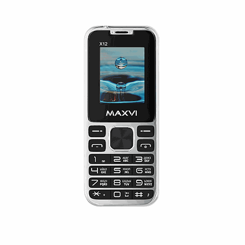 Мобильный телефон MAXVI X12 metallic Silver