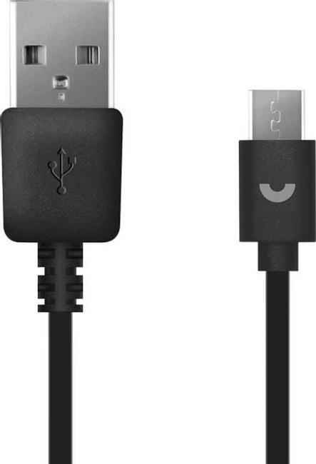 Кабель PRIME LINE USB - micro USB, 1.2м, плоский, черный