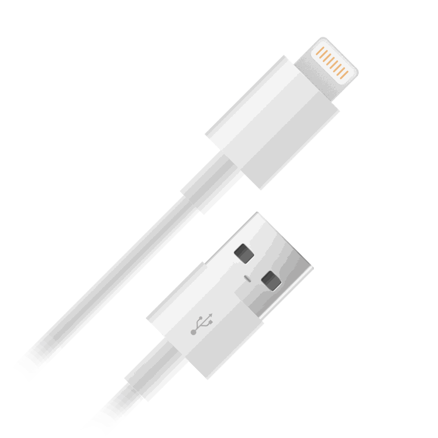 Кабель передачи данных NOBBY Дата-кабель BB 003-001 USB-s8pin для Apple 1м бел