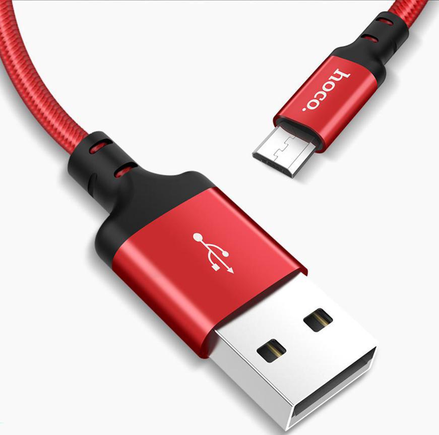 Кабель HOCO X14 micro USB Series Red/Black