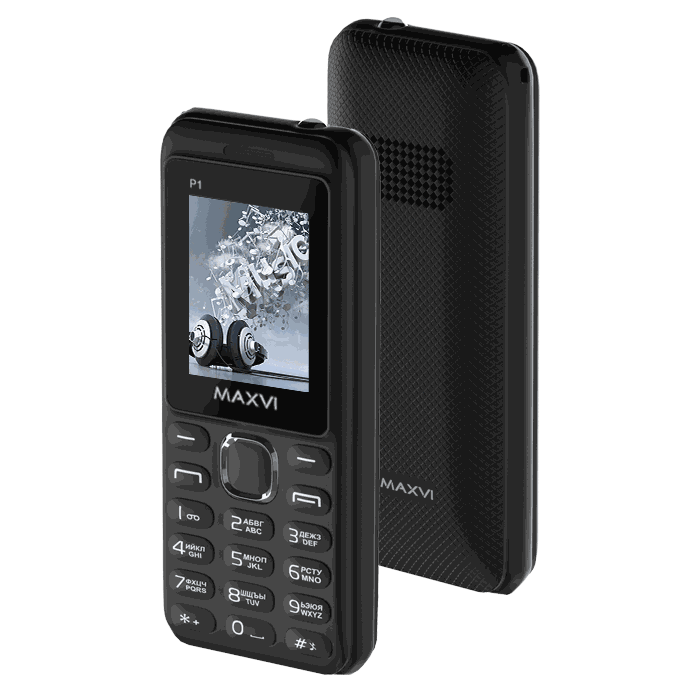 Мобильный телефон MAXVI P1 black-red