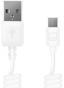 Кабель PRIME LINE USB - micro USB, 1.5м, витой, белый