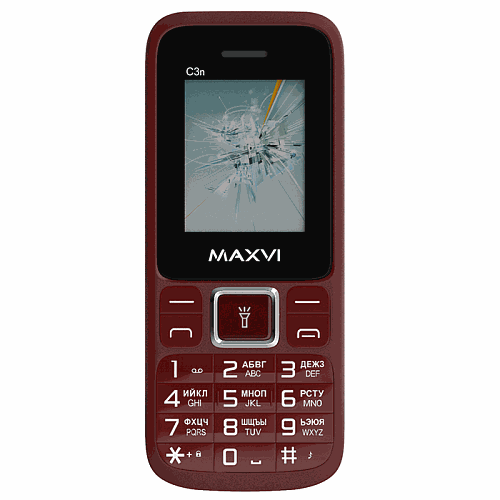 Мобильный телефон MAXVI C3n (wine red)