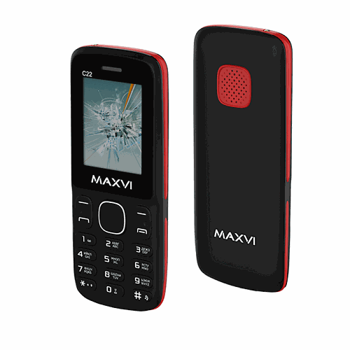 Мобильный телефон MAXVI C22 (black/red)