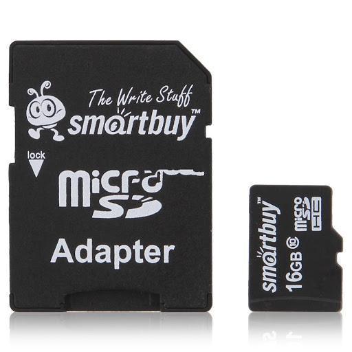 Карта памяти SmartBuy microSDHC 16GB Class 10