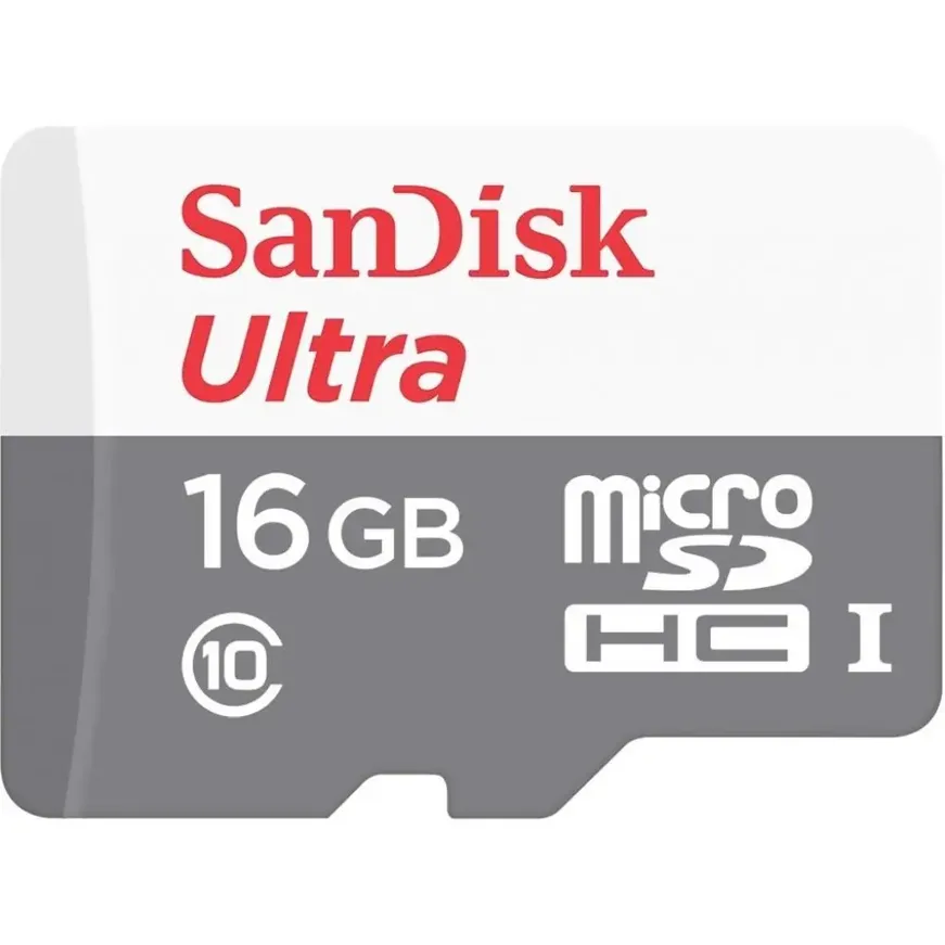 Карта памяти  SANDISK microSDHC 16GB UHS-I Ultra Class10 adapter
