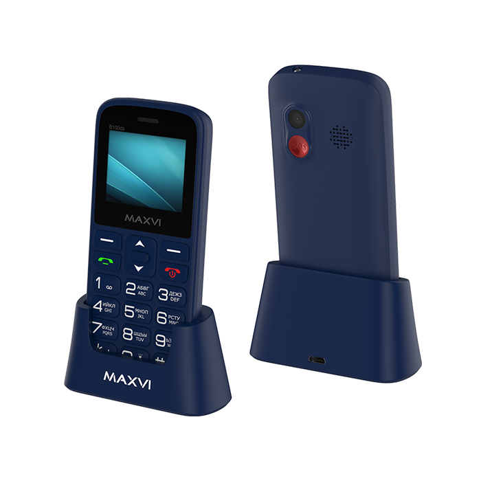 Мобильный MAXVI B100ds (blue)