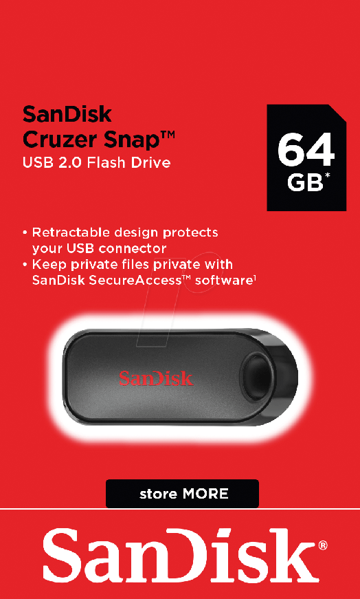 Флеш-драйв SANDISK 64GB USB Cruzer Snap (SDCZ62-064G-G35)