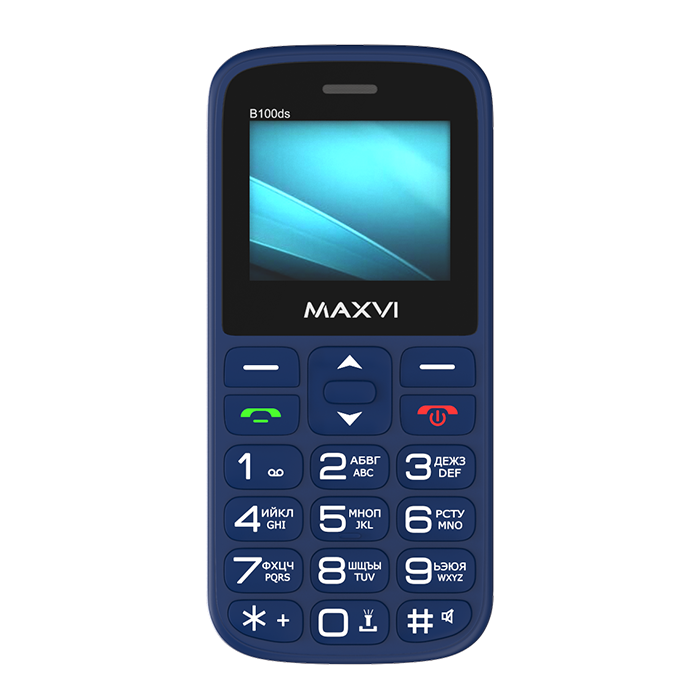 Мобильный MAXVI B100ds (blue)