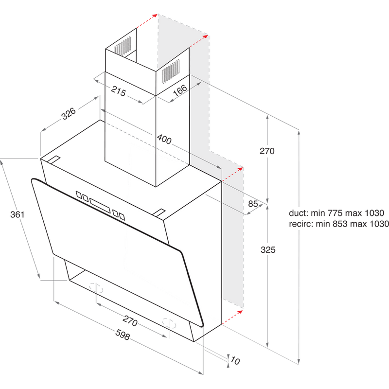 Вытяжка HOTPOINT ARISTON HHVP 6.5 LL K