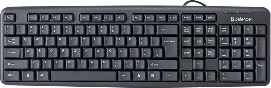 Клавиатура DEFENDER (45522)Element HB-520 USB B черная