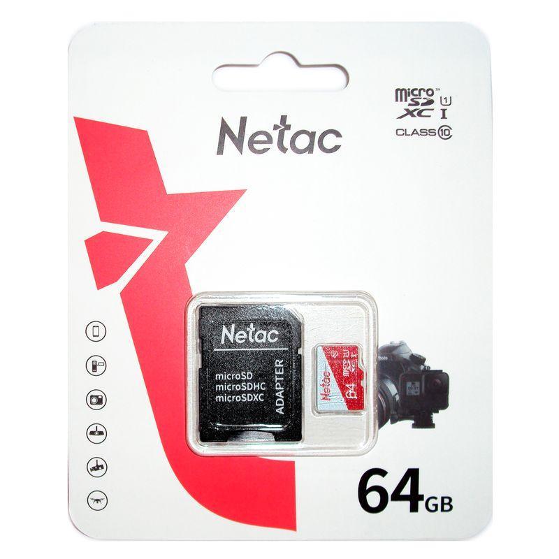Карта памяти NETAC P500 Eco 64GB +ad (NT02P500ECO-064G-R)
