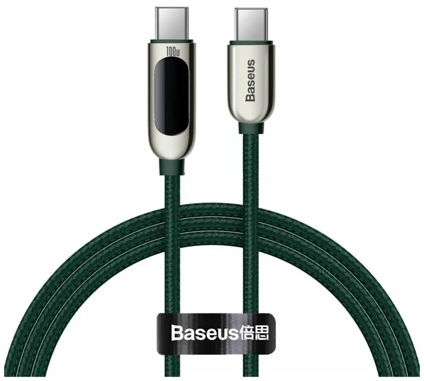 Кабель BASEUS USB3.1 Type-C M-M, 100W Display Fast Charging
