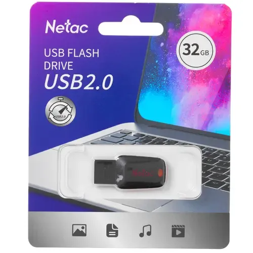 флеш-драйв NETAC U197 USB2.0 32GB (NT03U197N-032G-20BK)