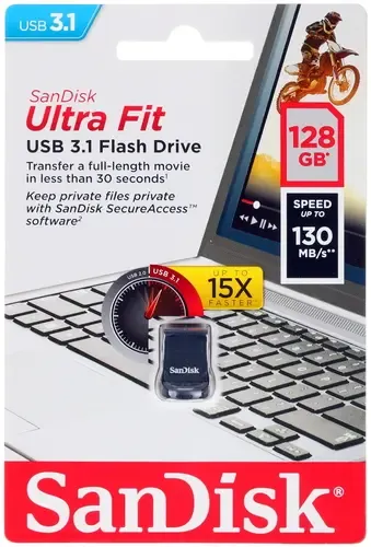 флеш-драйв SANDISK Cruzer Ultra Fit 128Gb USB 3.0