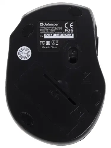 Мышь DEFENDER Ultra MM-315 черный