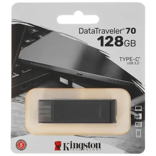 флеш-драйв KINGSTON DT70 128GB, Type-C, USB 3.2