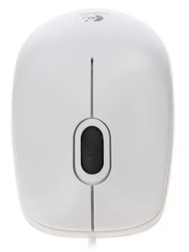 Мышь LOGITECH Optical Mouse B100 USB White