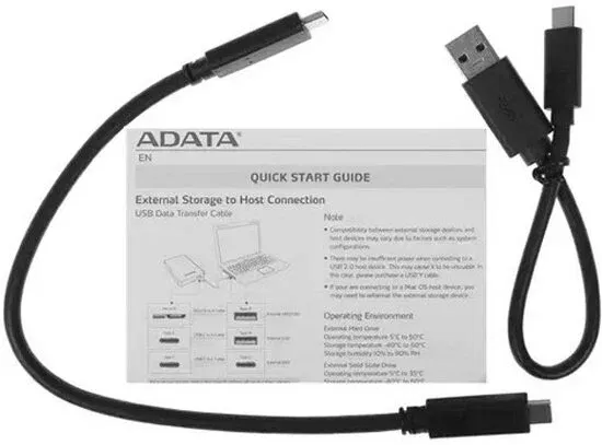 Внешний ADATA USB 3.2 Gen 2 Type-C SE880 1TB Titanium Gray