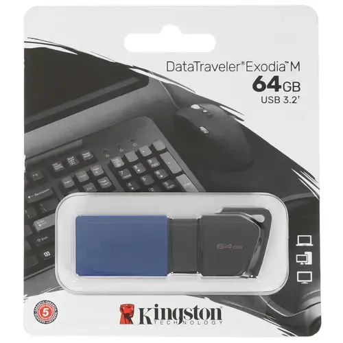 флеш-драйв KINGSTON DT Exodia M 64GB USB 3.2 Blue