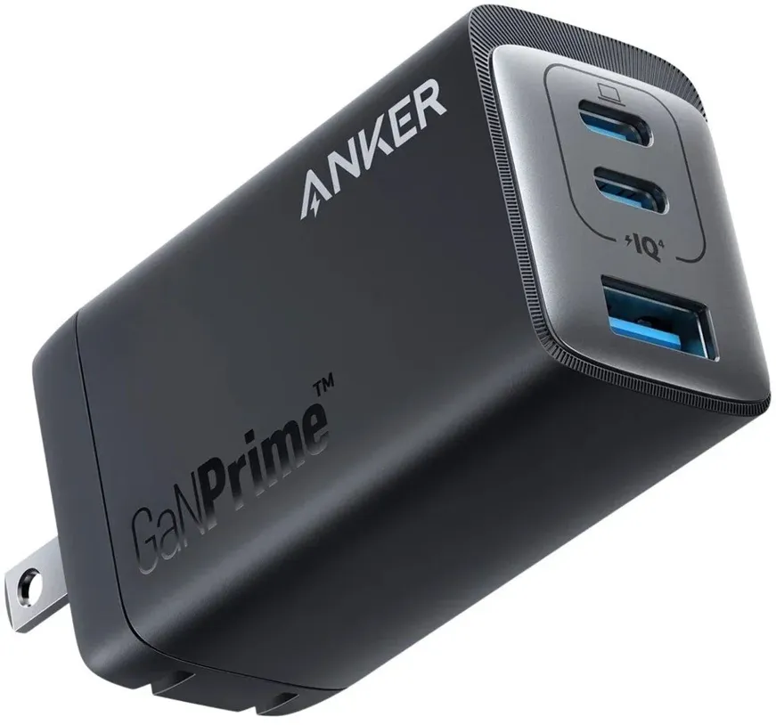 Сетевая зарядка ANKER GaNPrime 65W A2668 2xPD & 1xUSB Black