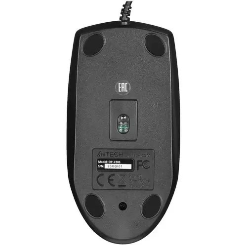 Мышь A4TECH OP-720S black, silent USB (2but)