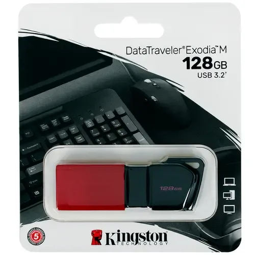 Флеш-драйв KINGSTON DT Exodia M 128GB USB 3.2 Black Red