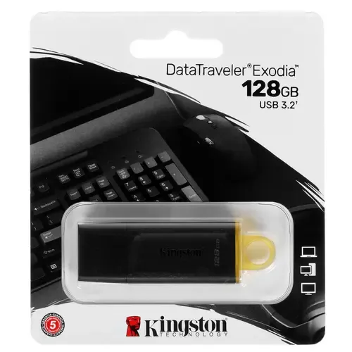 флеш-драйв KINGSTON DT Exodia 128GB USB 3.2 Black/Yellow
