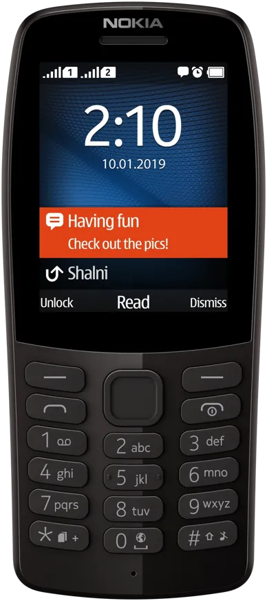 Мобильный телефон NOKIA 210 Dual SIM (black) 16OTRB01A02