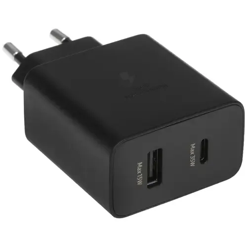 Сетевая зарядка SAMSUNG EP-TA220 35W Charger Duo USB-C+USB Black
