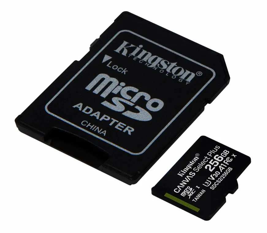 Карта памяти KINGSTON microSDXC 256Gb Canvas Select+ A1 (R100/W85) +ad